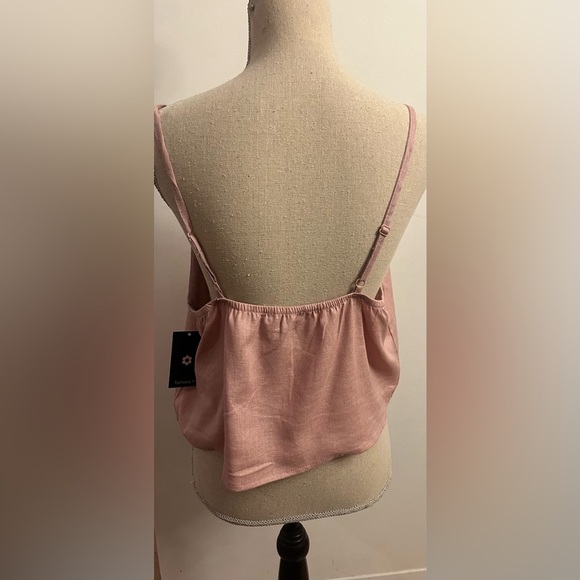 Tamara H. Linen Camisole Top - LARGE Dusty Rose - Picture 3 of 9